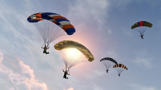 Parachuting图片